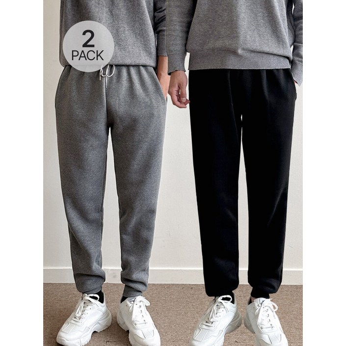 파라고나 11 2장세트 남여공용 기모 트레이닝 조거 팬츠