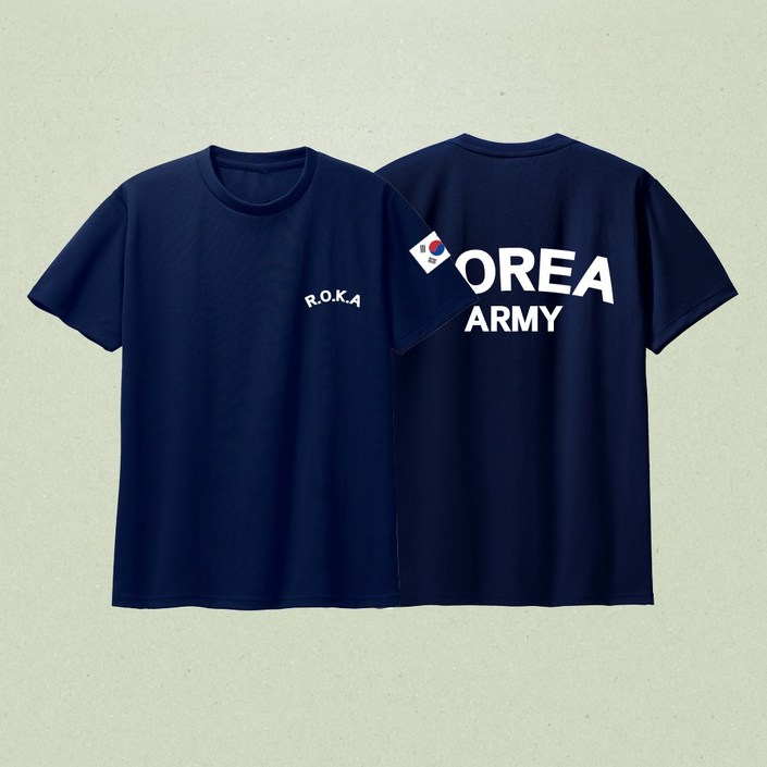 ROKA 로카티 코리아아미 반팔 기능성 티셔츠 빅사이즈 5종 컬러 육군 2P