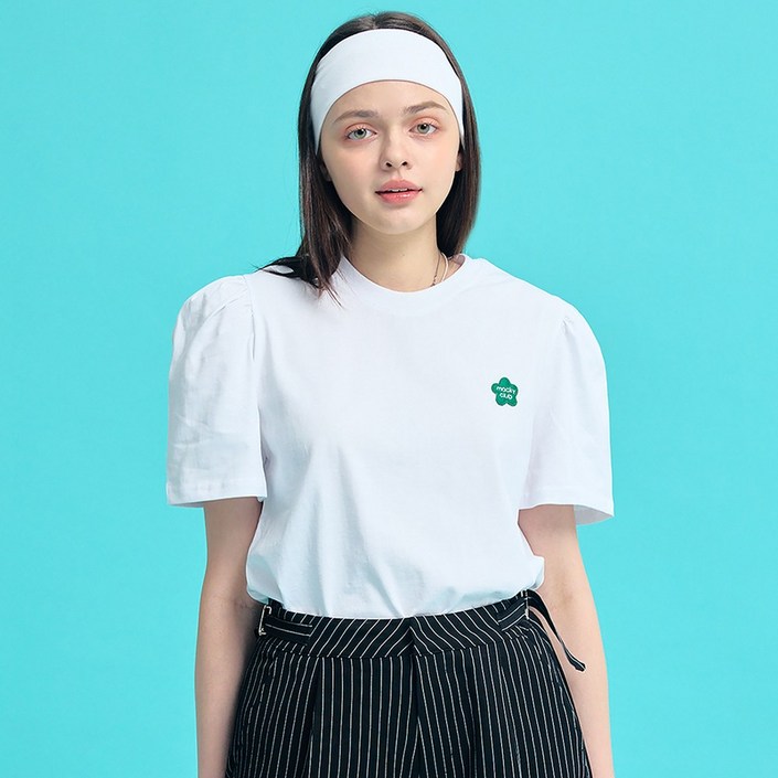 맥키 벌룬 시그니처 티셔츠 화이트