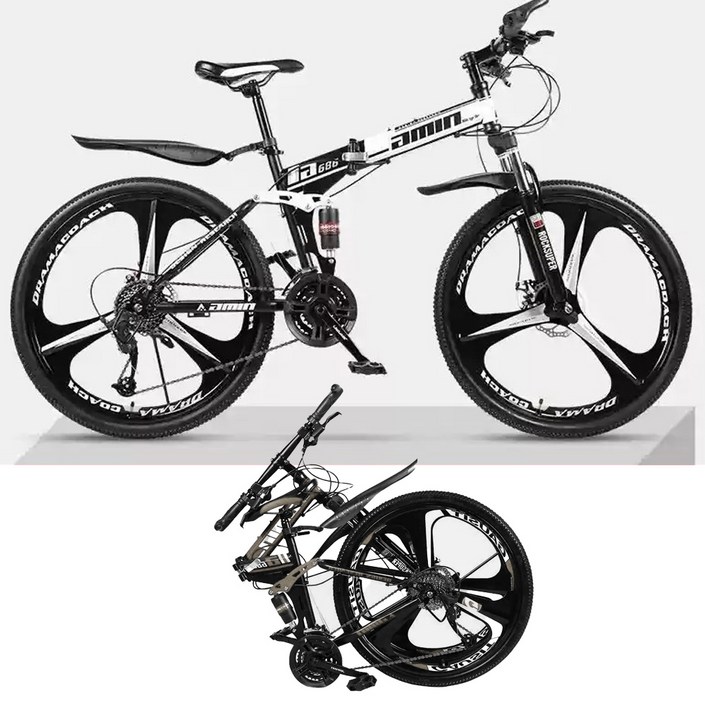 풀샤크 산악용 접이식 자전거 MTB 풀샥 26인치 21단, 1개, 172cm, 블레이드블랙