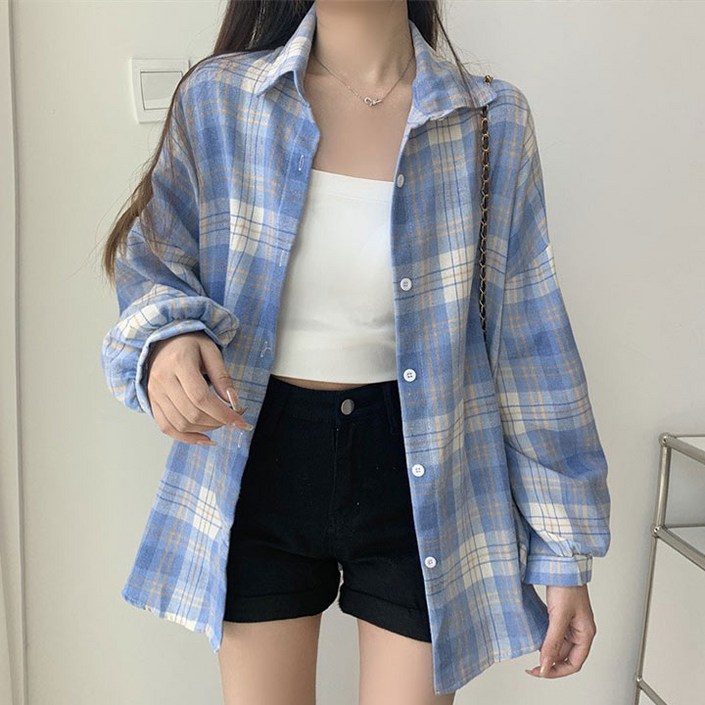 드마엘 오버핏 르베라 체크남방 간절기 셔츠 드마엘 오버핏 르베라 체크남방 간절기 셔츠