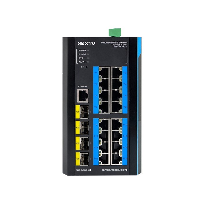 NEXTU POE4622MDTL3 산업용 16포트 10G 4SFP L3 POE 스위칭허브