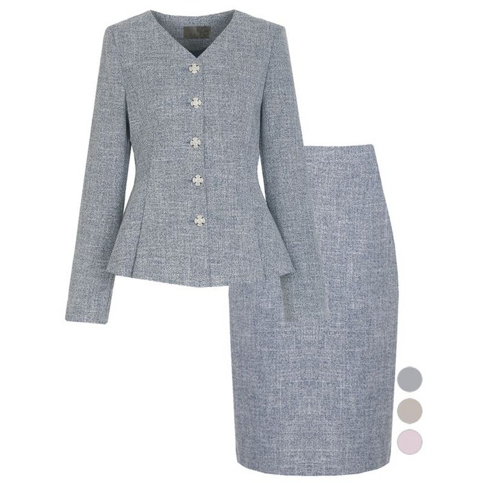 비비드시크릿가너 SET 여성 소피아 가을봄 정장 자켓미디스커트 세트