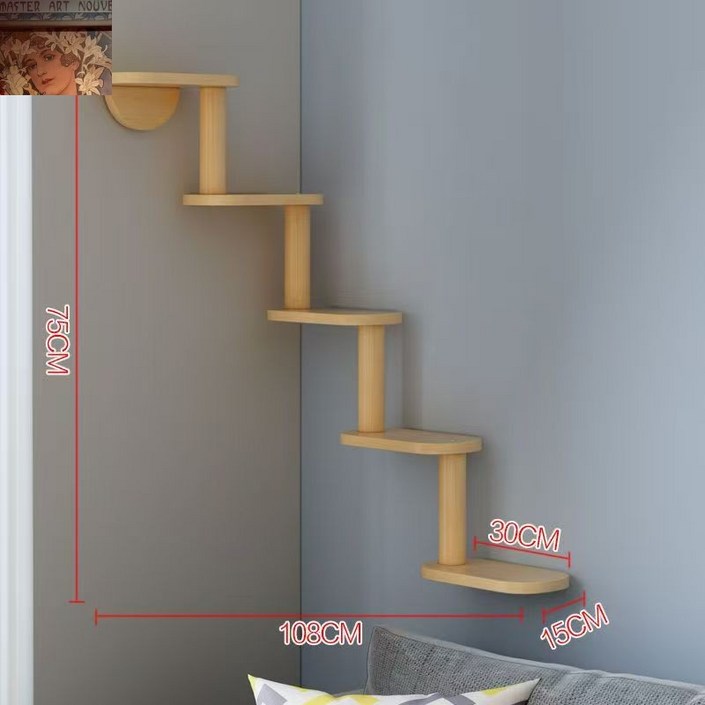 빅타워 백 고양이 벽걸이 구름다리 스크래쳐 캣타워 친환경 캣폴 선반 가구 워크 캣워커