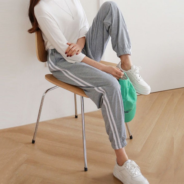 퍼플핏 두줄 밴딩 조거 트레이닝팬츠