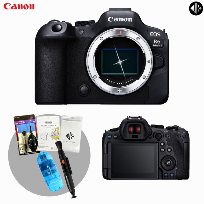 [포토리뷰이벤트] 캐논 EOS R6 Mark II BODY+액정보호필름+포켓융+청소도구+리더기+렌즈 클리닝펜 /WJK