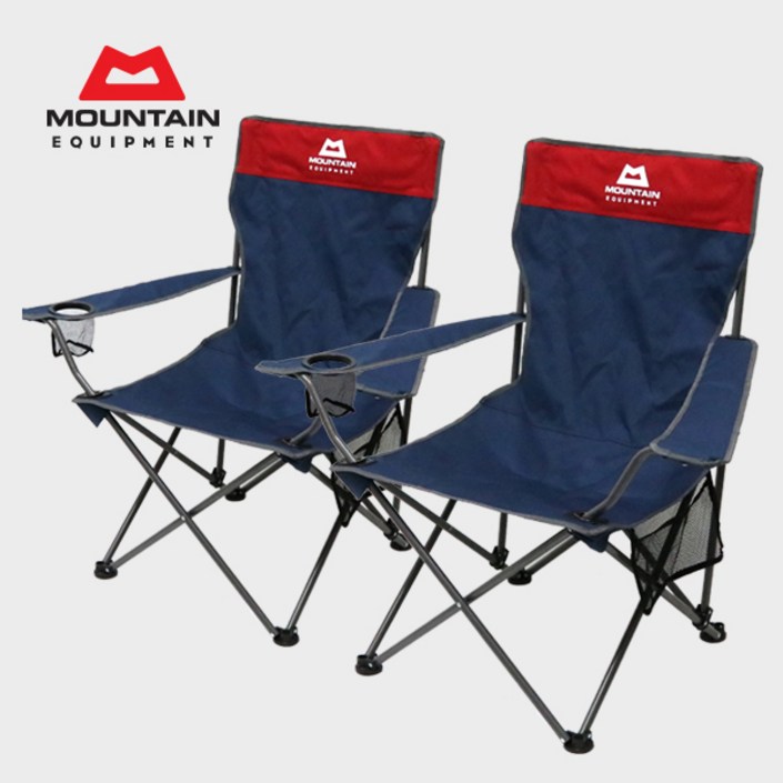 [마운트이큅먼트] 와이드 캠핑 체어 2개 휴대용 간편 설치 의자 힐링