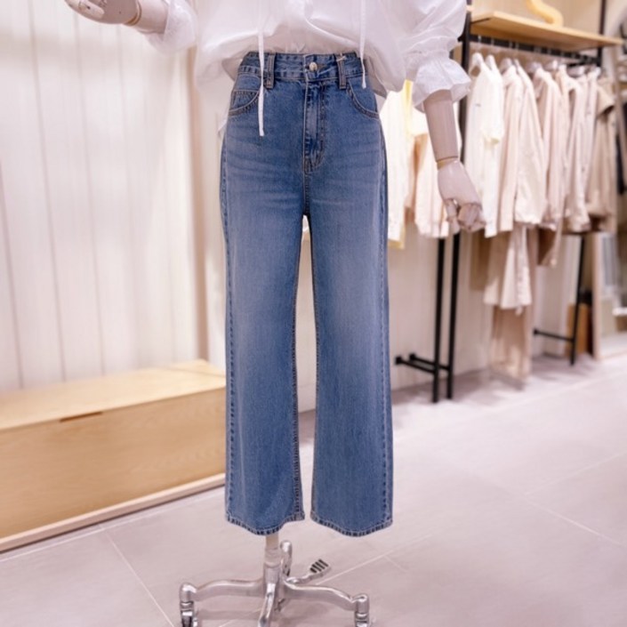 SK2DPF171캣워싱 5포켓 와이드 데님 팬츠