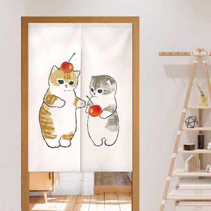 제이알트 가림막 커튼 방문 주방 패브릭 가림천 봉포함