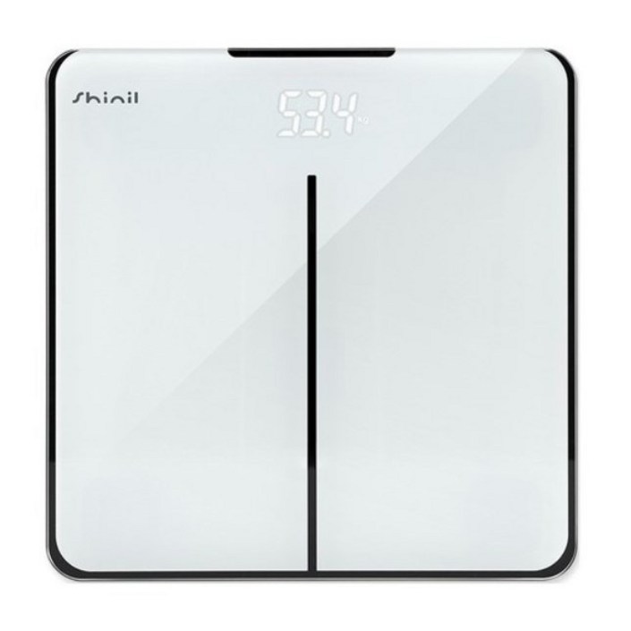 신일 전자식 강화유리 정밀 센서 슬림 체중계 6mm, SHM2505, WHITE, 1개
