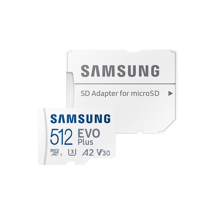 삼성전자 마이크로 SD 카드 외장 핸드폰 메모리 EVO PLUS 512기가 닌텐도 갤럭시 + 에스원 리더기 + 케이스 패키지