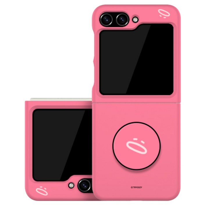 말랑말랑 베이직 갤럭시 Z플립 원형스마트톡 하드 휴대폰 케이스