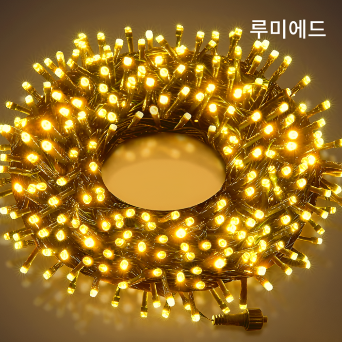 루미에드 대용량 20m 20구 50m 50구 100m 100구 아파트 교회 카페 공원 실외 줄조명 크리스마스트리 LED 전구 생활방수, 4개, 웜색