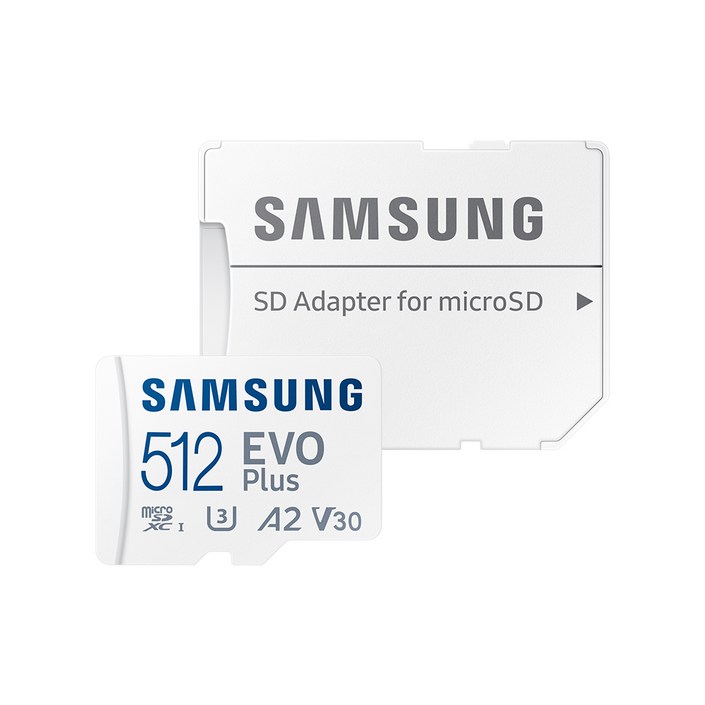 삼성전자 정품 마이크로 SD카드 EVO+ 512GB MB-MC512SA + SD카드 어댑터 R