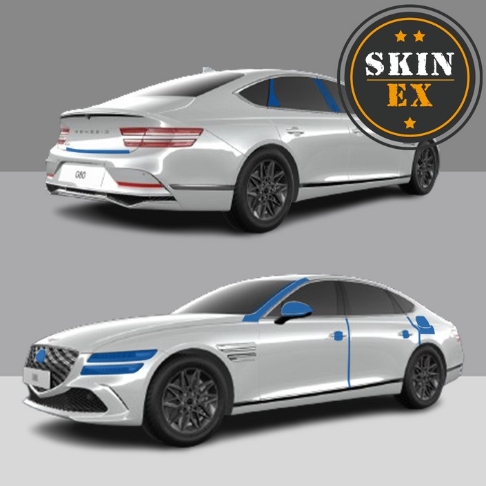 스킨엑스 G80 페이스리프트 외장필수패키지B PPF 차량보호필름, 1개