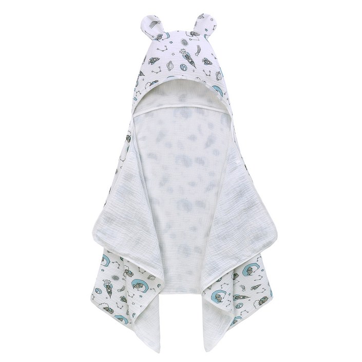 AMO 유아용 순면 거즈 후드 목욕타올, 1개, 코알라