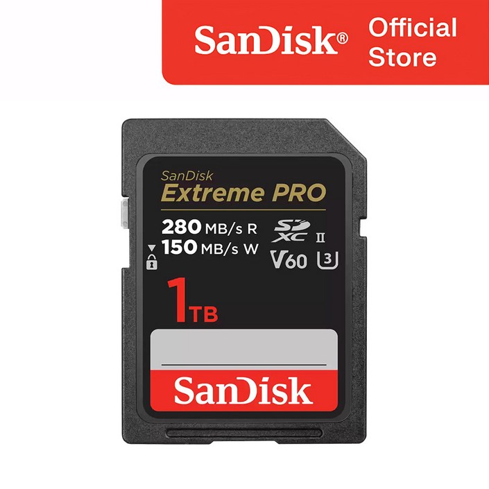 샌디스크 익스트림프로 SD 카드 V60 USH-II U3 SDXEP, 1TB