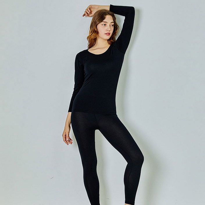 BYC 가볍고 따뜻한 보디히트 여성 내복 상하의세트