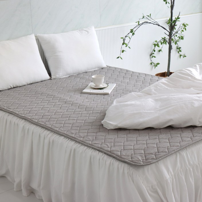 [26년형 전자파없는] 한일의료기 신소재 그래핀 카본 탄소매트 워셔블 극세사 온열 전기매트 침대용 캠핑용, 킹 분리난방(160x200), 오트밀