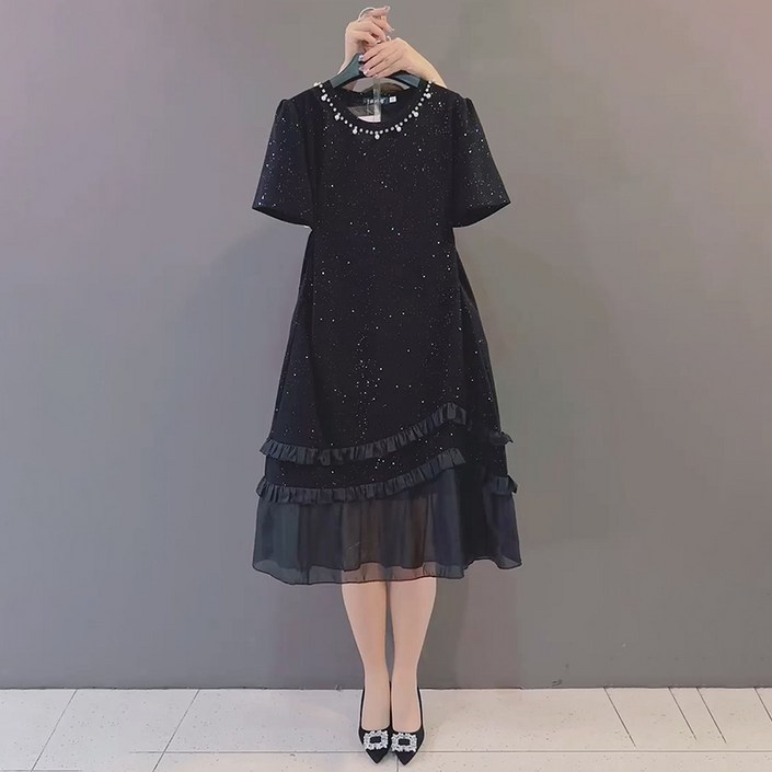 엘엔유 예식장하객룩 통통녀원피스 가족 결혼식 복장 6XL