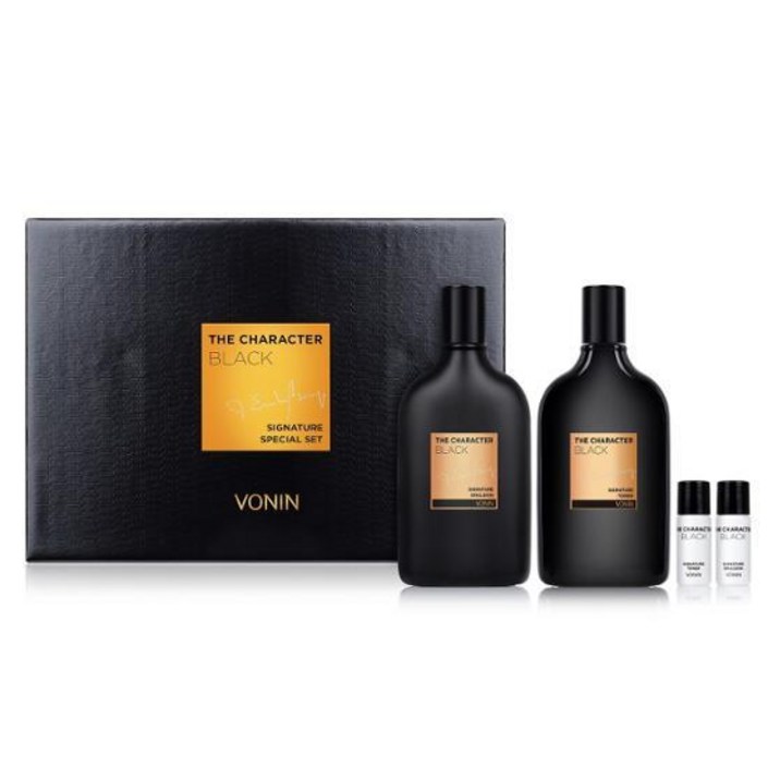 보닌 더 캐릭터 블랙 시그니처 2종 세트 2개묶음 스킨 에멀전 LGCare Vonin The Character Black Skin Emulsion, 2개 보닌 더 캐릭터 블랙 시그니처 2종 세트 2개묶음 스킨 에멀전 LGCare Vonin The Character Black Skin Emulsion, 2개