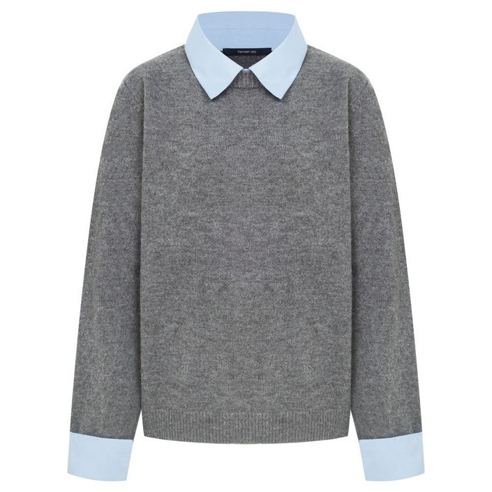 케네스레이디 셔츠카라 배색 니트RDEVPOPK7000