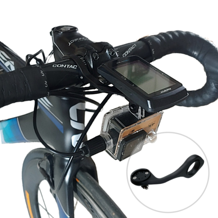 가민 듀얼 마운트 자전거 핸들 거치대 자이언트네오스 라이트 전조등 속도계 휴대폰, 단일색상, 1개