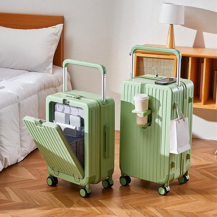 캐리어  넓은 손잡이 대용량 여행용 캐리어 기내용캐리어 24인치 20인치 프론트 위탁수화물 캐리어 노트북 수납이 가능한