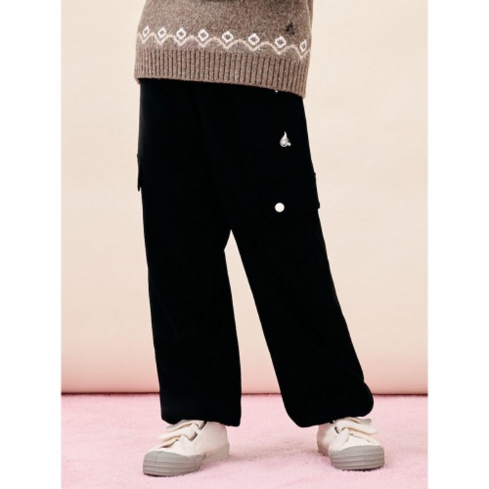 국내매장정품 빈폴 BEANPOLE 키즈 KIDS 폴리기모 스웨트형 팬츠 블랙 BI5X21U035 BI5X21U035 140050