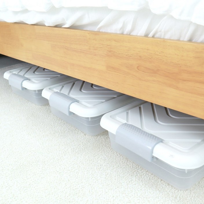 핫버튼 언더베드 침대 밑 수납, 1개, 그레이