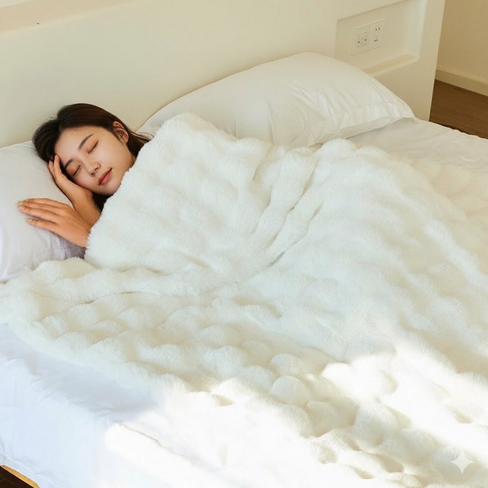 WAB Studio 프리미엄 밍크 극세사 담요 겨울 부드러운 고퀄리티 대형 캠핑