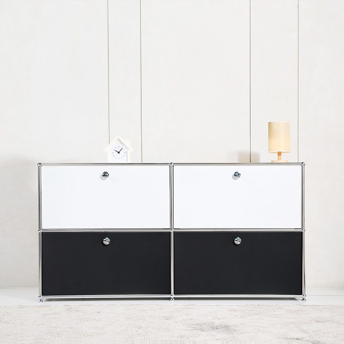 이가페 미드센츄리 모듈수납장 듀오 2x2 베이직 수납장 비스포크콤비