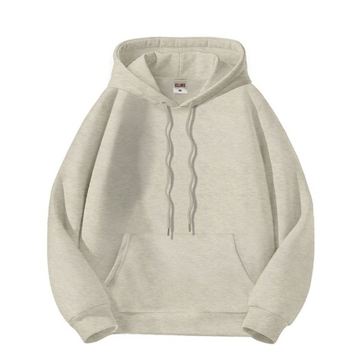 이라인 국산 스탠다드 후드티 남녀공용 특양면 무지 봄가을용