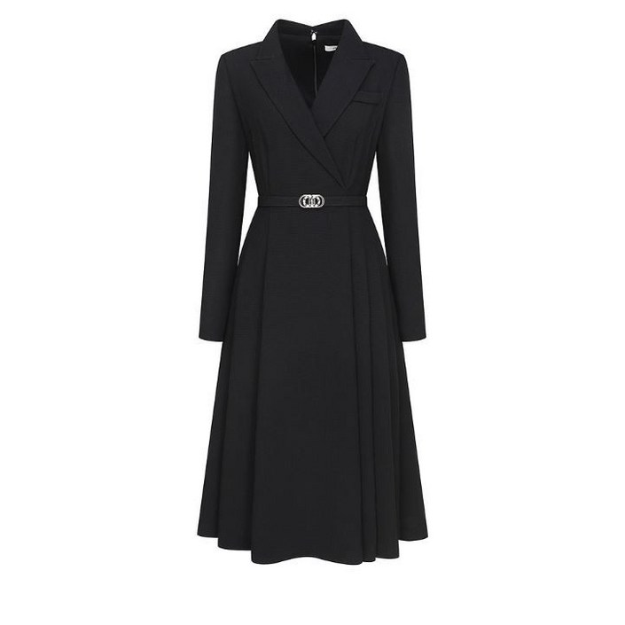 JJ지고트 피크트 라펠 플레어 원피스GR2A0OP801 BCK678 TIB148