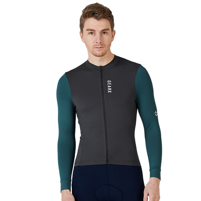 기어엑스 싸이클웨어C 긴팔라운드 061 남성 차콜그린