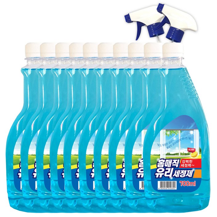 맑은나라 유리세정제 700mlX10개입 리필형 스프레이 2개 증정