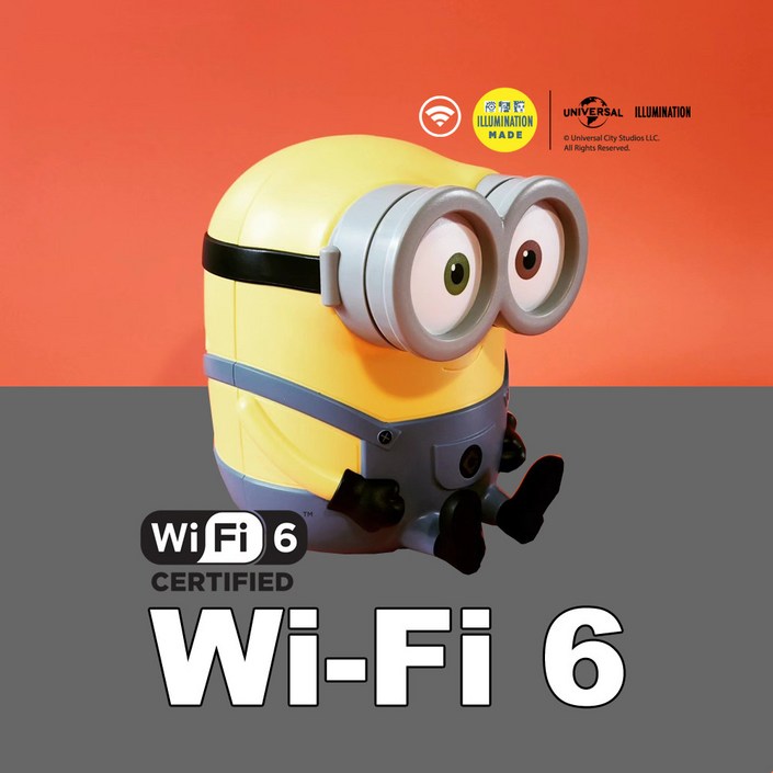밥 미니언즈공유기 와이파이 WiFi 6 AX1800, 1개