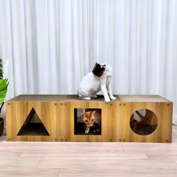 마아,고양이 스크래쳐 대형 터널 스크래쳐 숨숨집 125cm, 1개, 본품