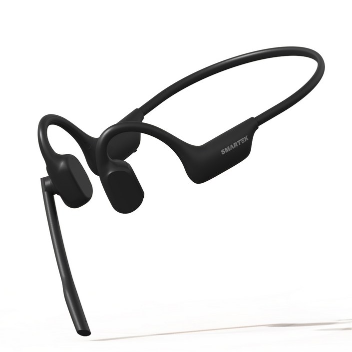 스마텍 본사 17mm 골전도 통화 마이크 멀티페어링 무선 블루투스 5.4 이어폰 넥밴드 STBTBCE06 I STBTBCE06 mic, STBTBCE06 MIC BK마이크 포함