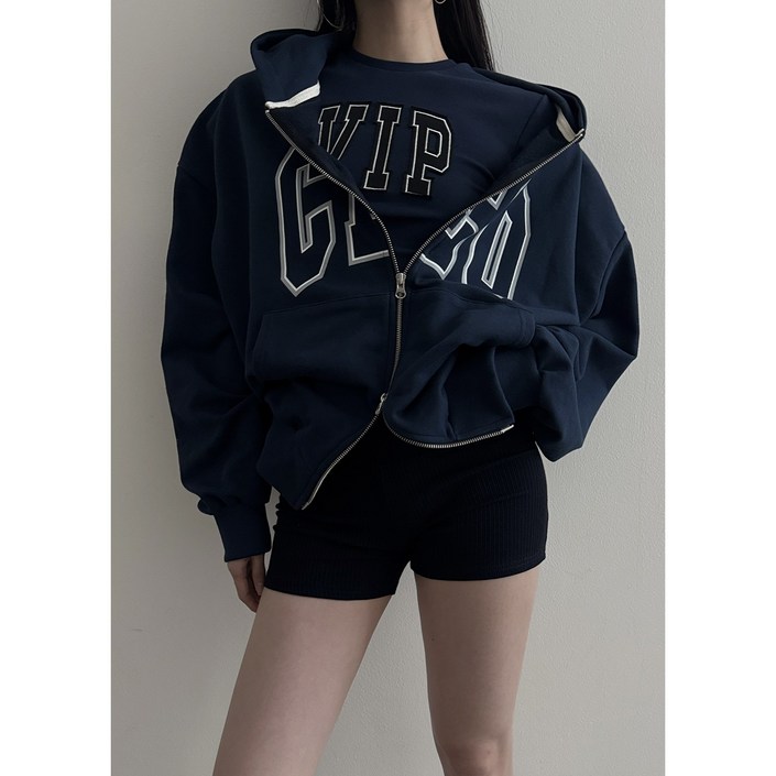 다이아모드 여성용 CEO 프린팅 오버핏 후드집업 2colors