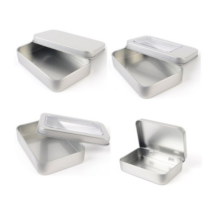 미니 사각 철제 케이스 틴케이스 액세서리 보관함 소품 정리함 소형, 3개