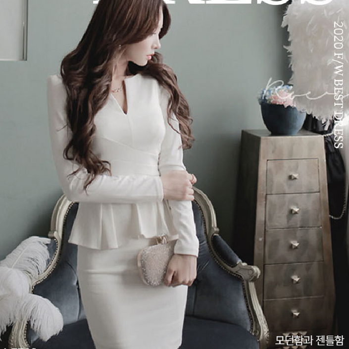 아임파인 미니 원피스 상견례 하객룩 키작녀 2부 원피스