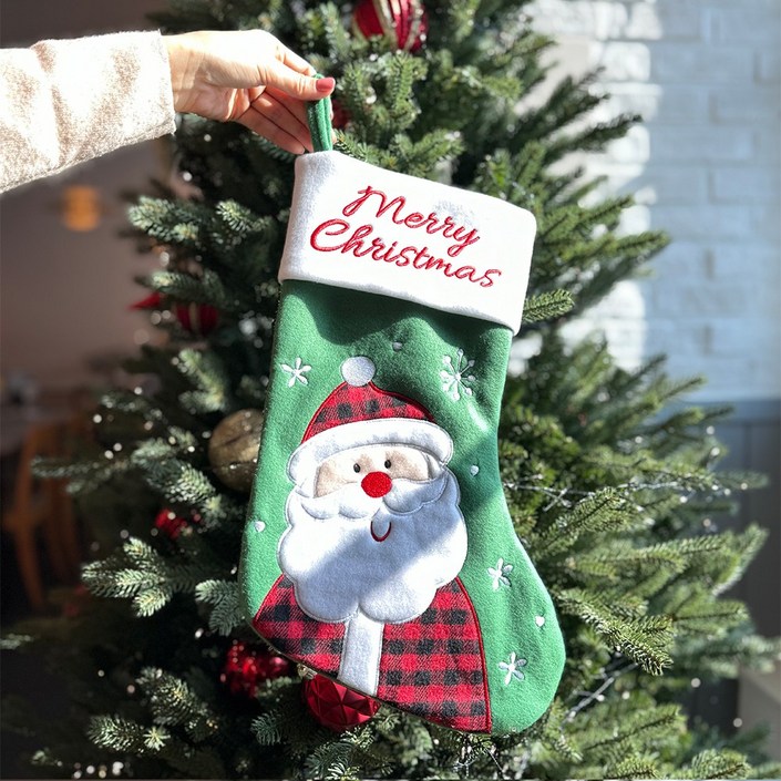 고급 산타양말 크리스마스 선물주머니