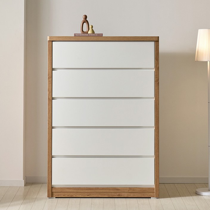 코코미 리얼빅 E0등급 1000 5단 칸칸 속깊은 서랍장 대형 광폭 드레스룸 옷수납장, 5단, 오크화이트