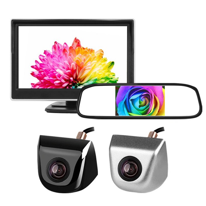 아이카 후방카메라 RCA5005인치,7인치 거치형룸미러 모니터 풀세트, 블랙 아이카 후방카메라 RCA5005인치,7인치 거치형룸미러 모니터 풀세트, 블랙