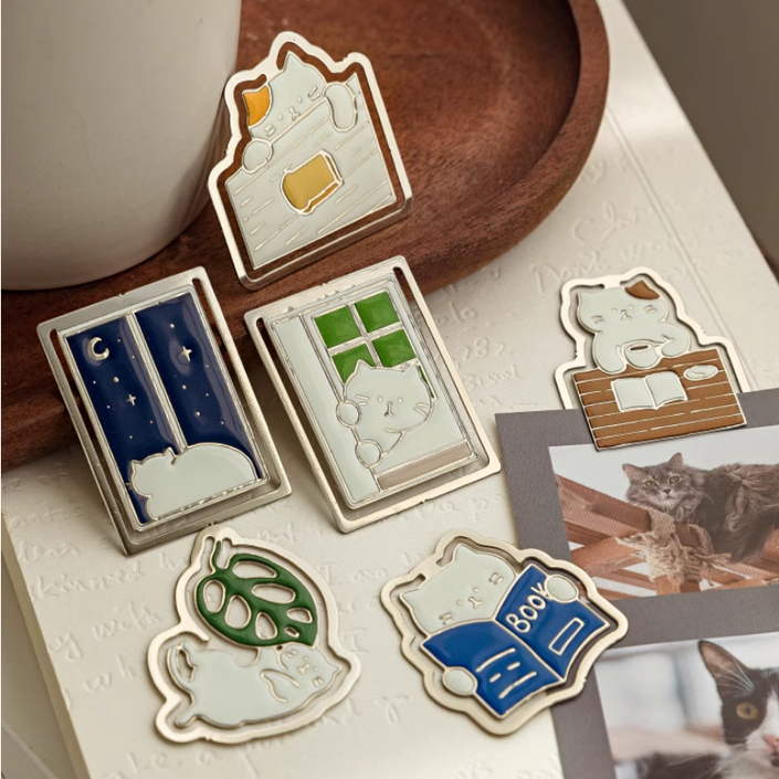 3p 고양이 북마크 귀여운 북클립 책갈피, 1세트, A3p