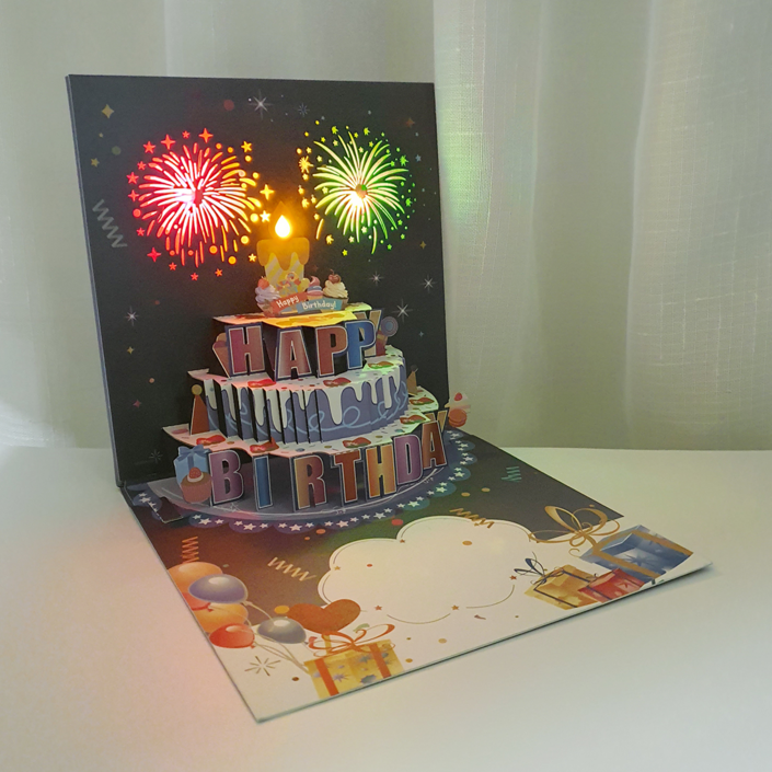 뮤베이비 생일축하카드 LED 3D 멜로디카드 팝업카드 메시지카드 뮤베이비 생일축하카드 LED 3D 멜로디카드 팝업카드 메시지카드