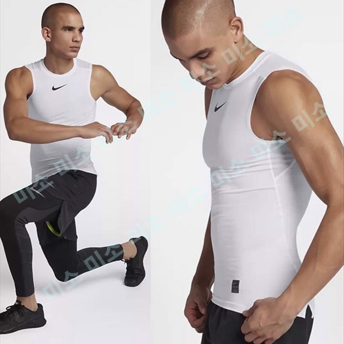 NIKE PRO 컴프레션 탑 민소매 운동복 88100