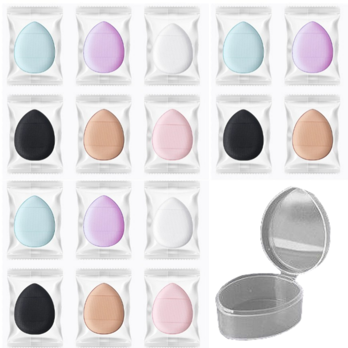 로어링 에어 쿠션 밀착 핑거퍼프 위생 개별포장 휴대용 케이스