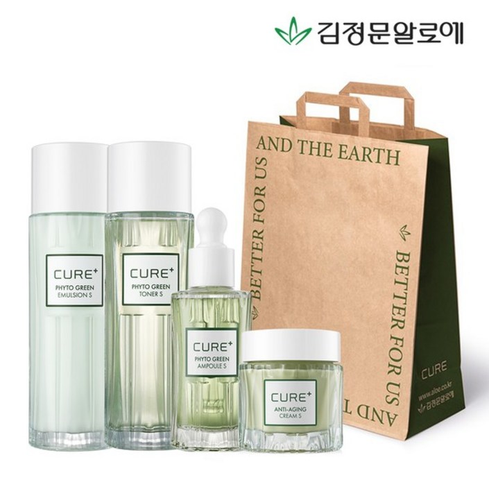 김정문알로에 큐어 피토 라인 기초 4종 선물세트쇼핑백증정, 1세트 김정문알로에 큐어 피토 라인 기초 4종 선물세트쇼핑백증정, 1세트